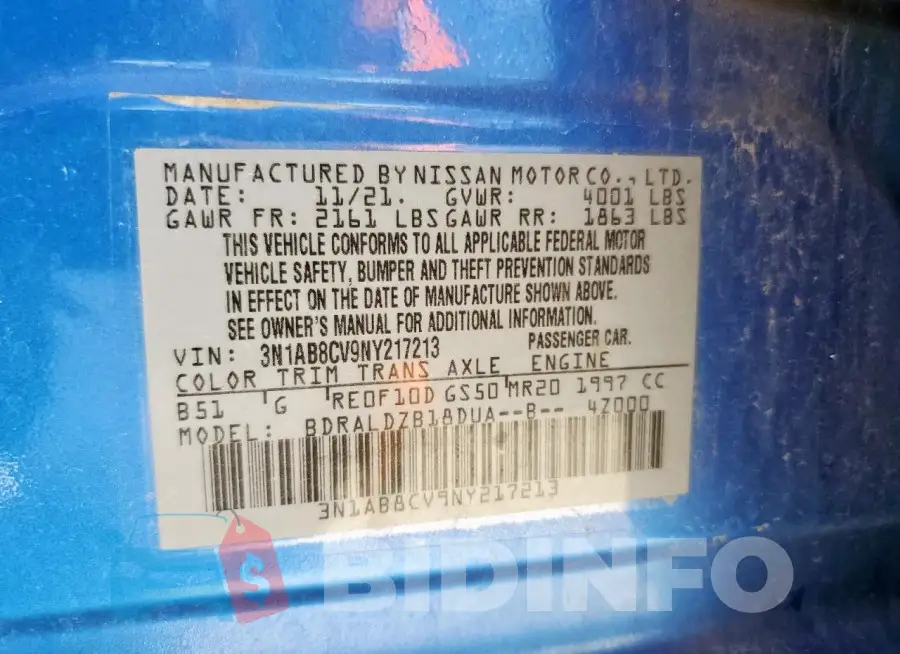 3N1AB8CV9NY217213 Photo# 12