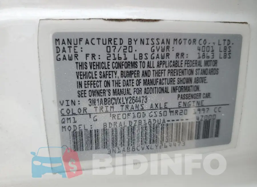3N1AB8CVXLY264473 Photo# 13