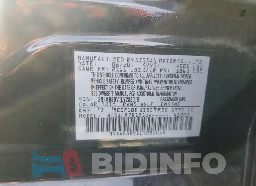 3N1AB8DV1LY282018 Photo# 12