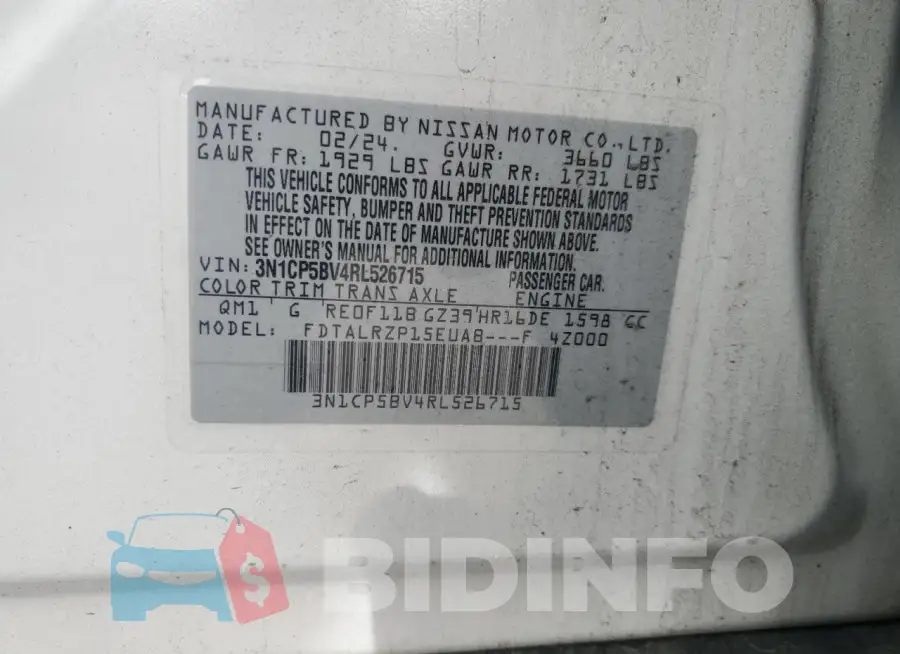3N1CP5BV4RL526715 Photo# 12