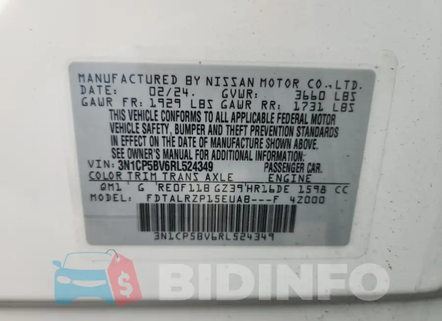 3N1CP5BV6RL524349 Photo# 12