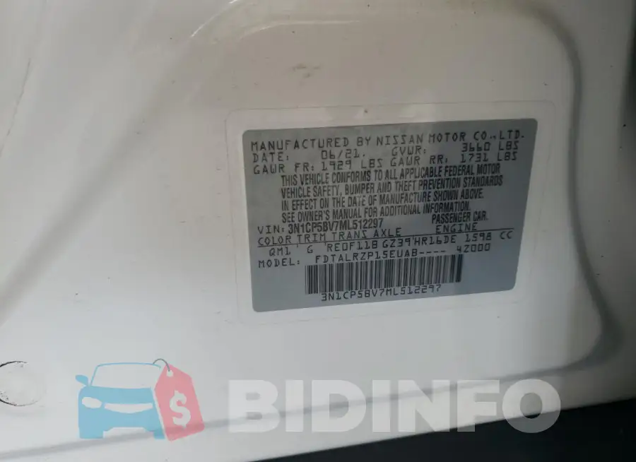 3N1CP5BV7ML512297 Photo# 12