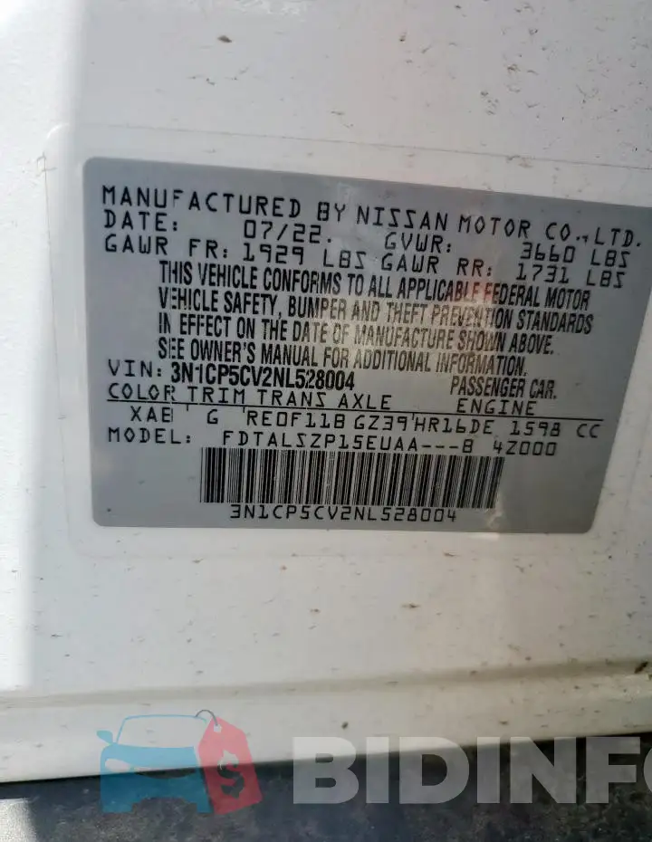 3N1CP5CV2NL528004 Photo# 12