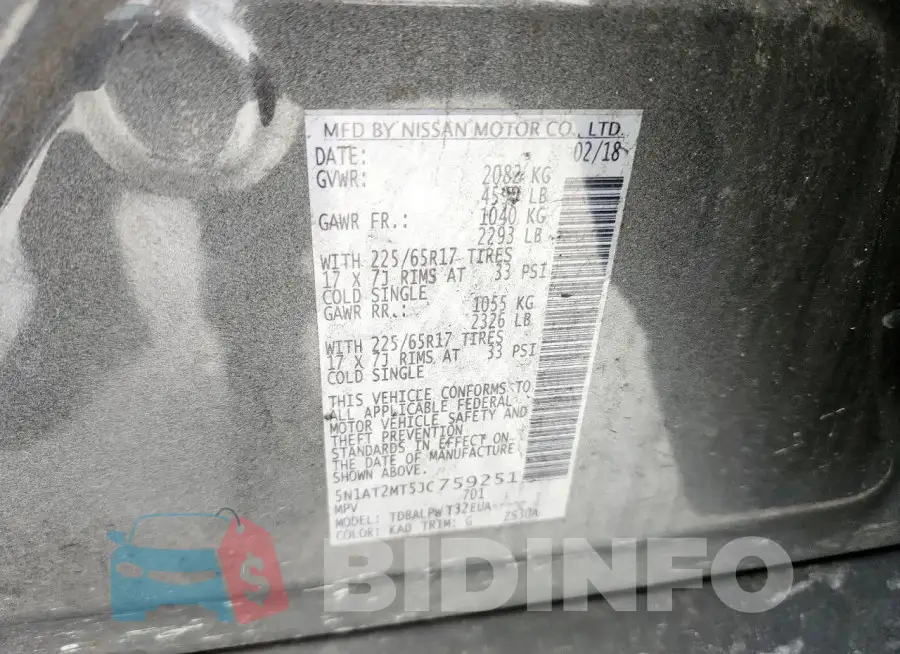 5N1AT2MT5JC759251 Photo# 13