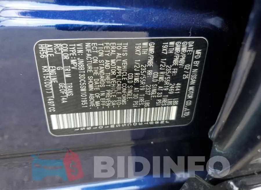 JN8BT3DC5SW101951 Photo# 13