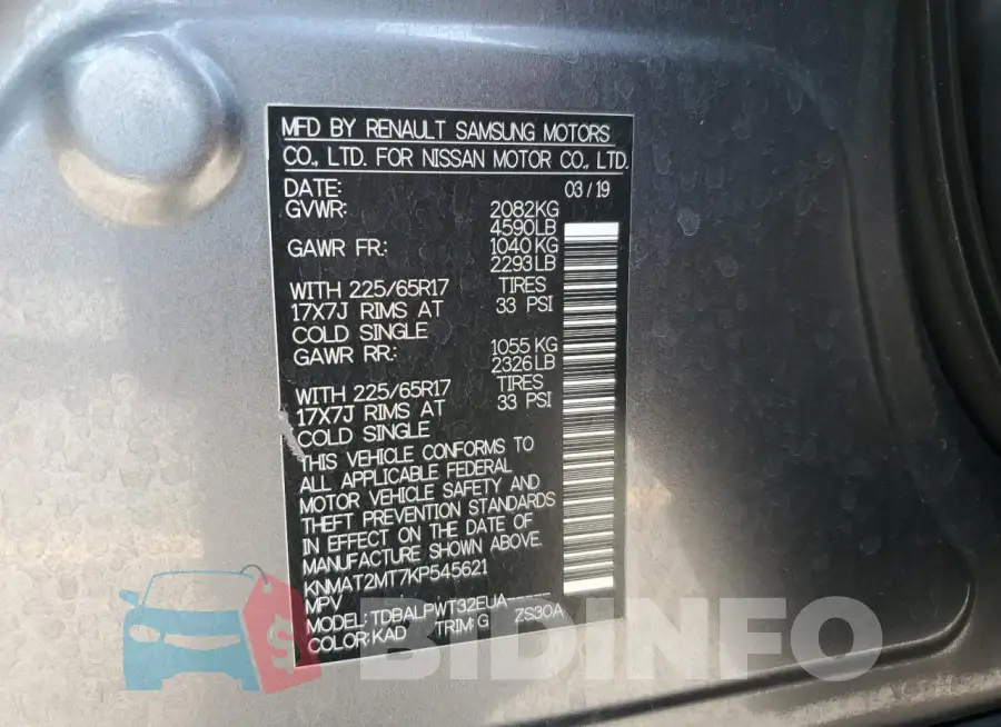 KNMAT2MT7KP545621 Photo# 13