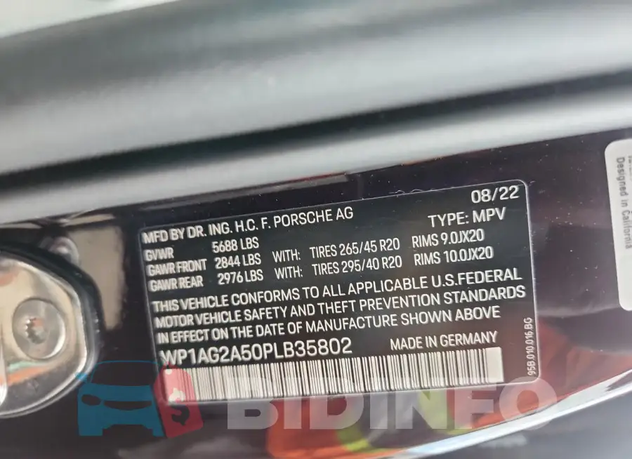 WP1AG2A50PLB35802 Photo# 13