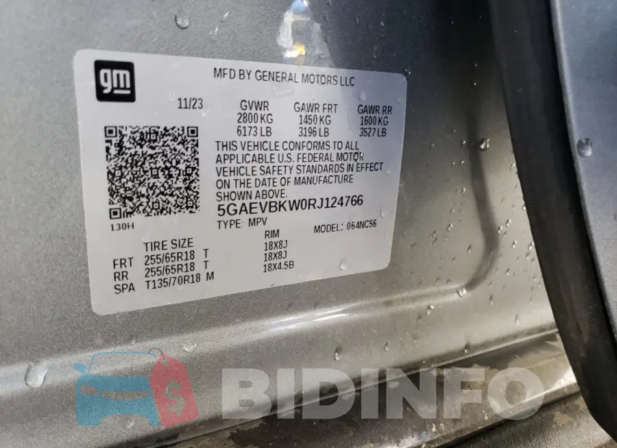 5GAEVBKW0RJ124766 Photo# 14