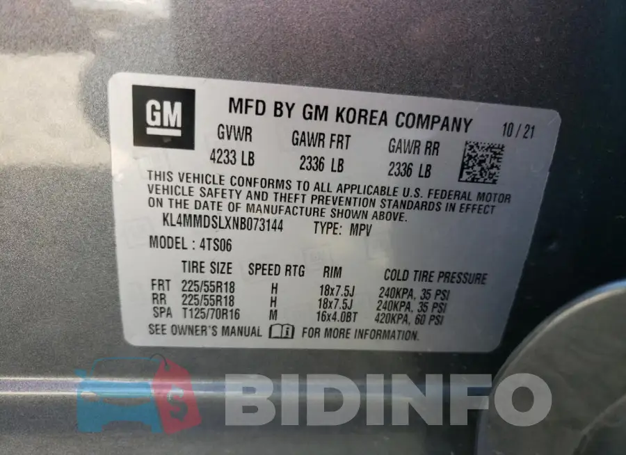 KL4MMDSLXNB073144 Photo# 13