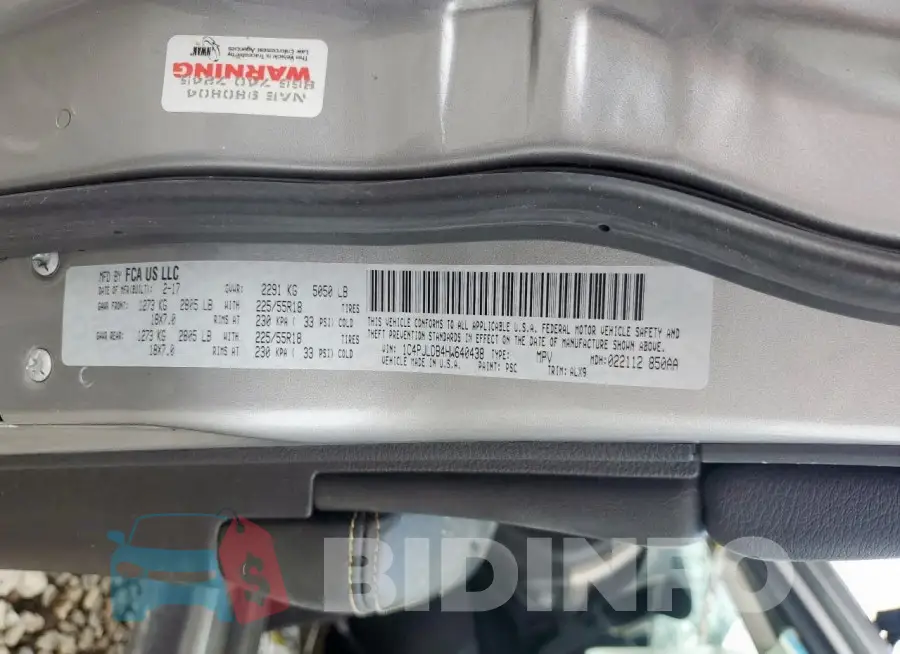 1C4PJLDB4HW640438 Photo# 12