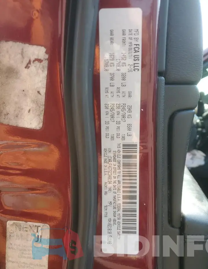 1C4RJFAG7GC348194 Photo# 13