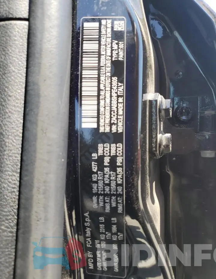 ZACCJABB5HPE43605 Photo# 12
