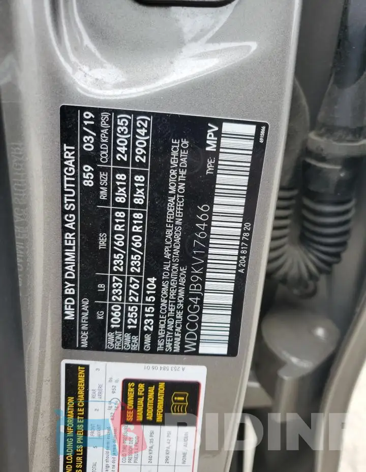 WDC0G4JB9KV176466 Photo# 13