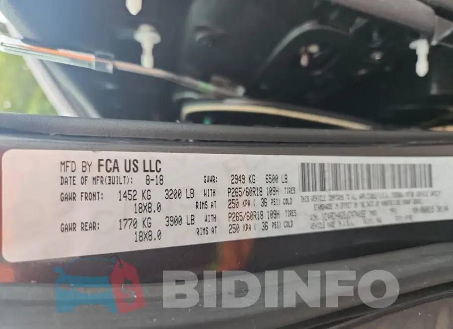 1C4RDHAG5JC474032 Photo# 13