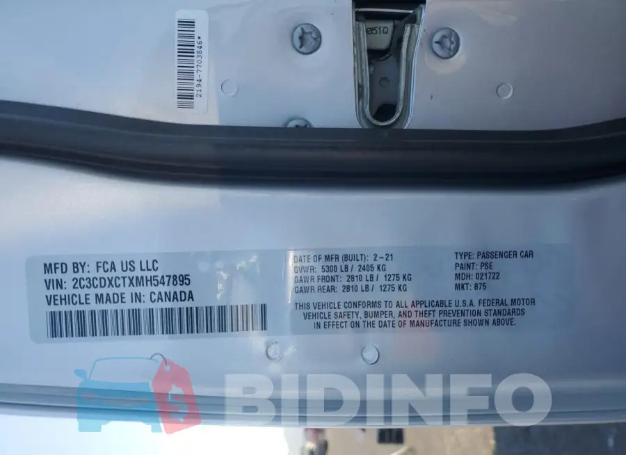 2C3CDXCTXMH547895 Photo# 13