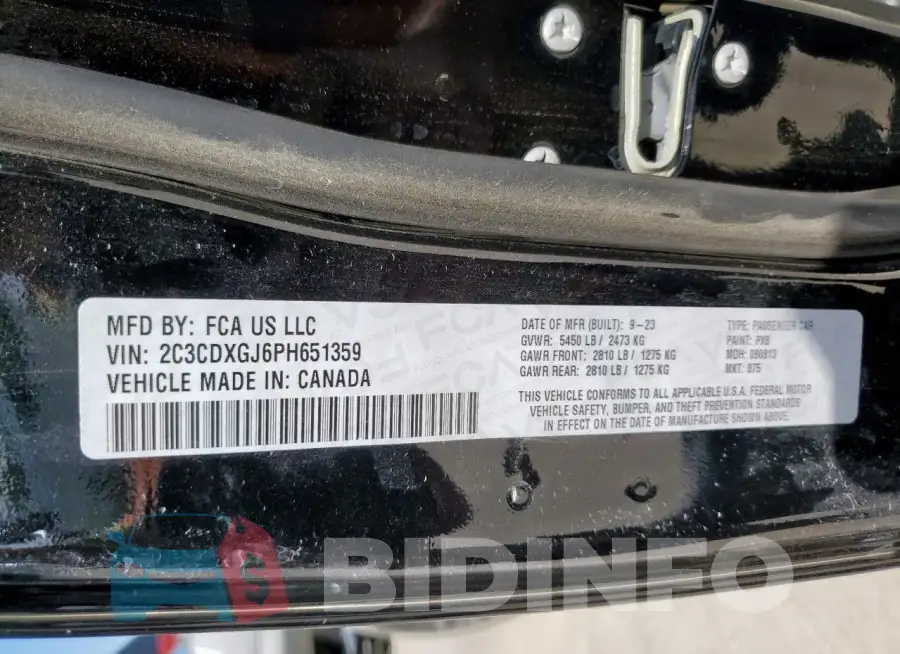 2C3CDXGJ6PH651359 Photo# 13