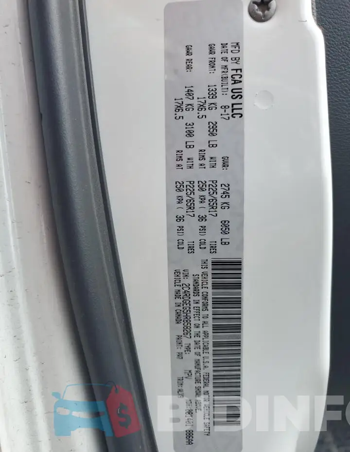 2C4RDGEG5HR858267 Photo# 14