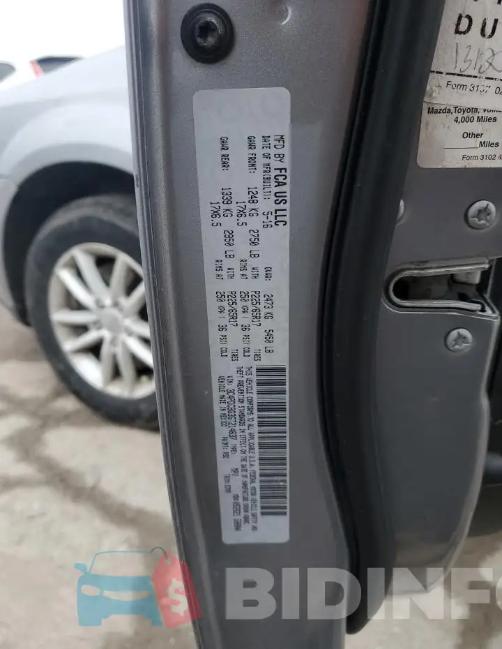 3C4PDCBG3GT214637 Photo# 13
