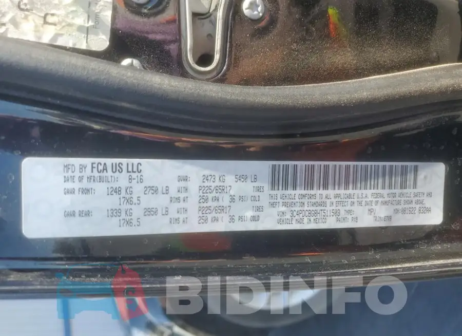 3C4PDCBG8HT511503 Photo# 13