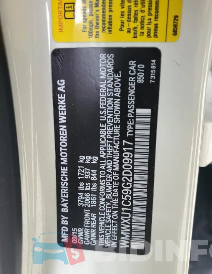 WMWXU1C59G2D09917 Photo# 12