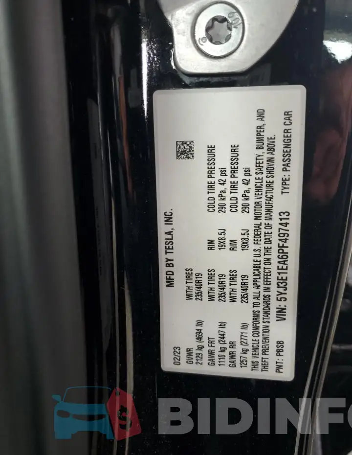 5YJ3E1EA6PF497413 Photo# 12