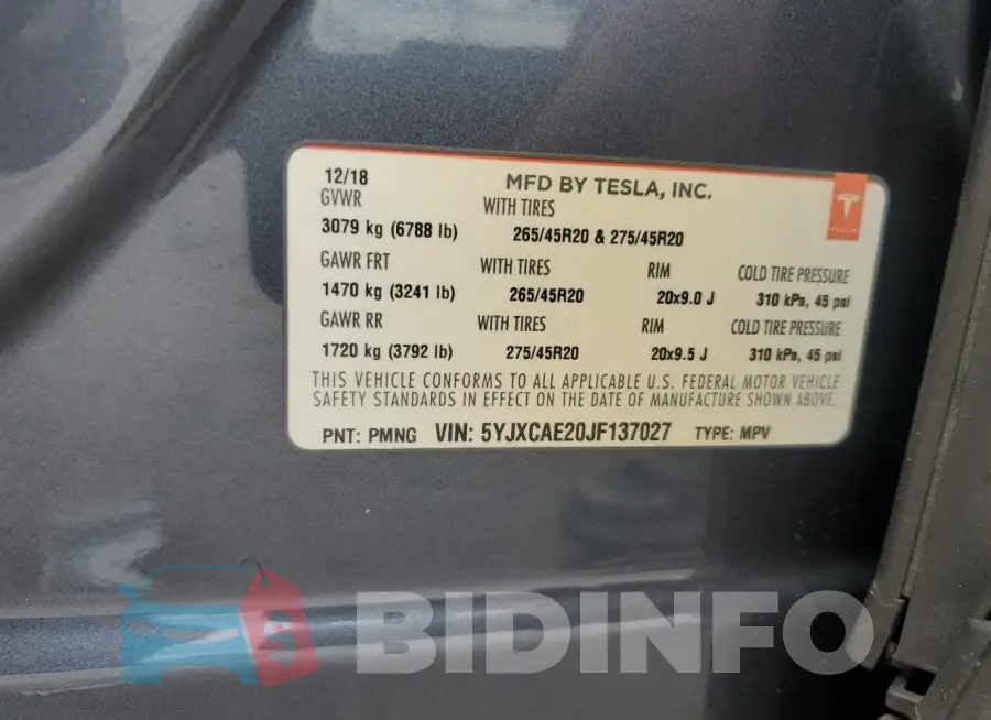 5YJXCAE20JF137027 Photo# 12