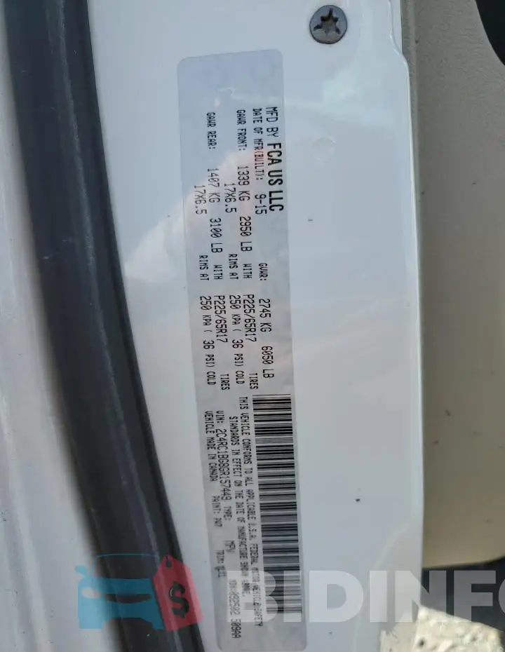 2C4RC1BG8GR157449 Photo# 13