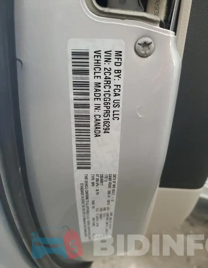 2C4RC1CG6PR516294 Photo# 13