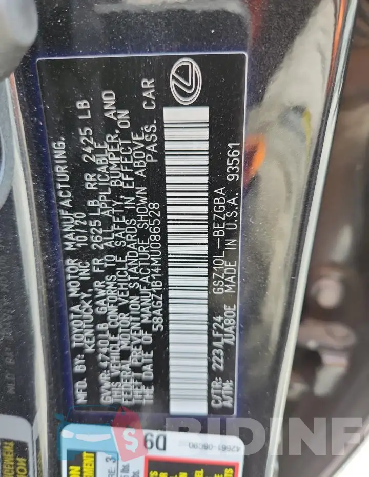 58AGZ1B14MU086528 Photo# 12