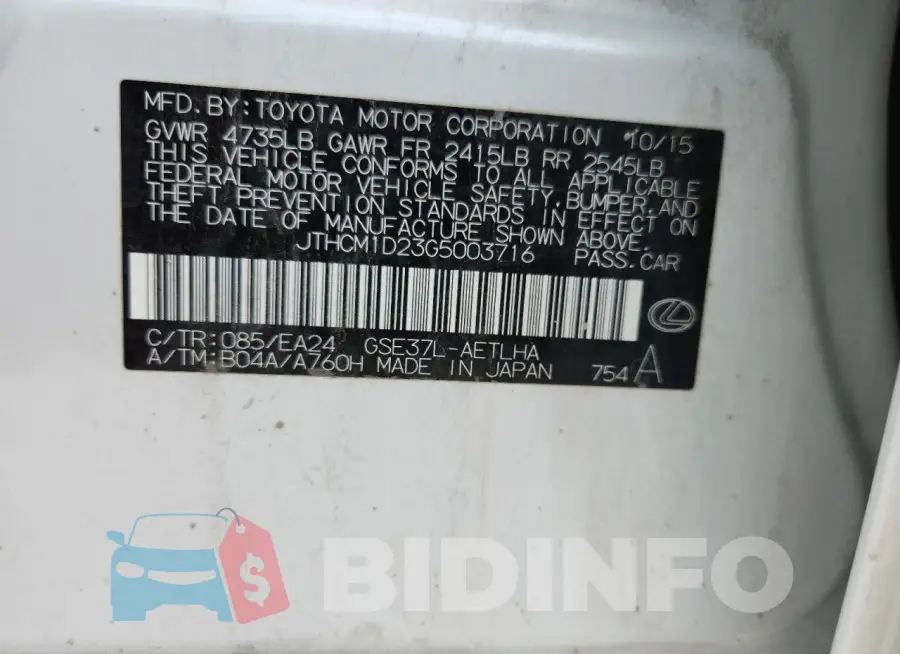 JTHCM1D23G5003716 Photo# 12
