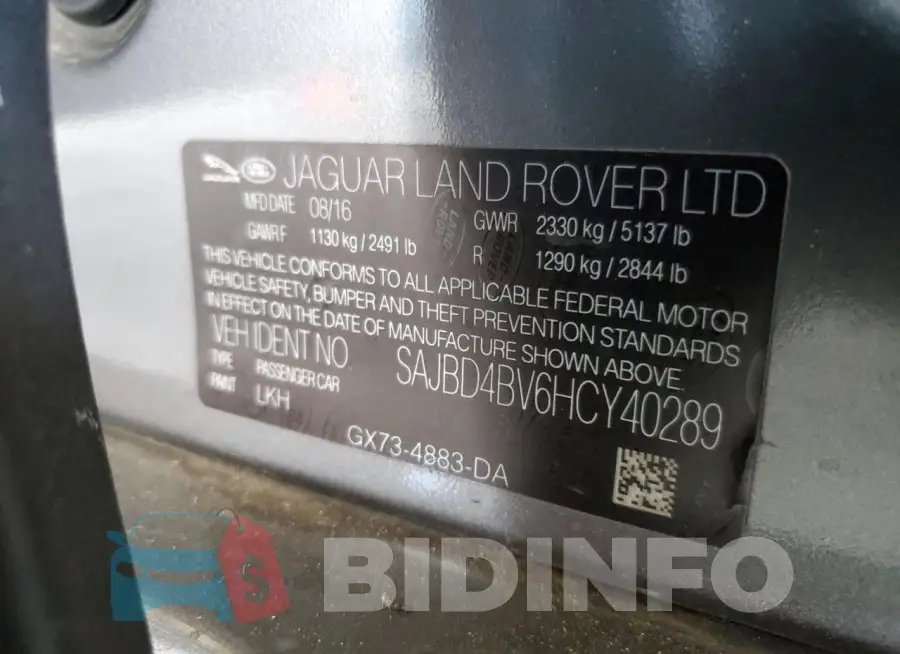 SAJBD4BV6HCY40289 Photo# 12
