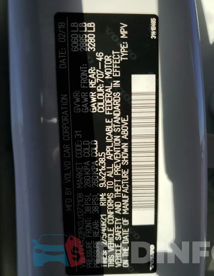 YV4A22PK0J1372108 Photo# 13