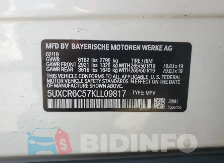 5UXCR6C57KLL09817 Photo# 14