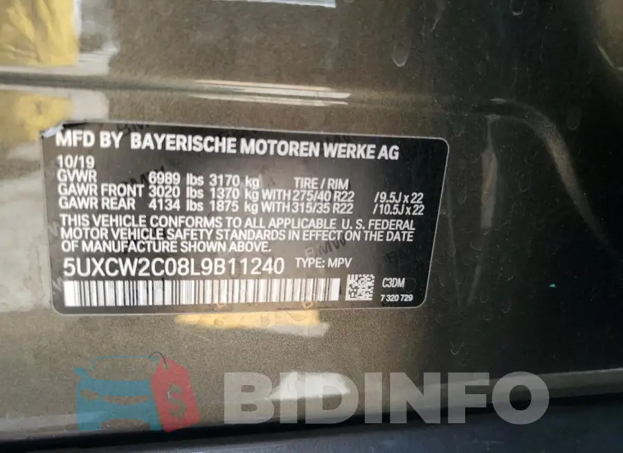 5UXCW2C08L9B11240 Photo# 13
