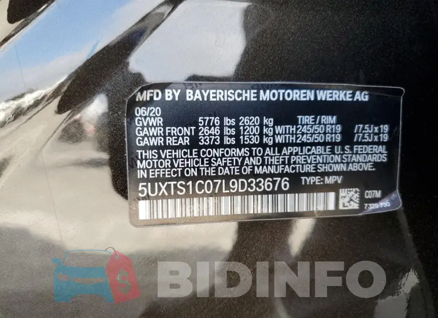 5UXTS1C07L9D33676 Photo# 14