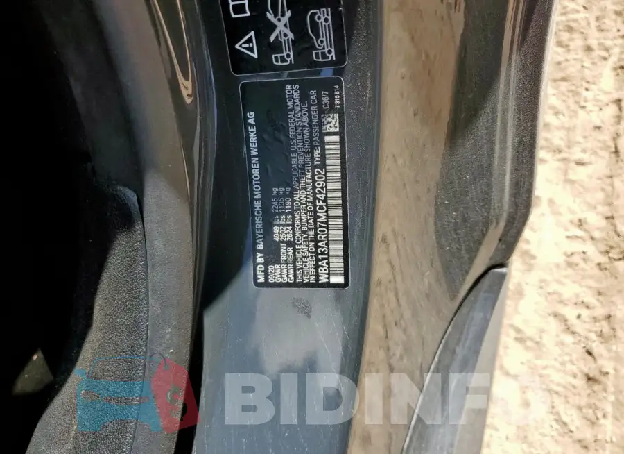 WBA13AR07MCF42902 Photo# 12