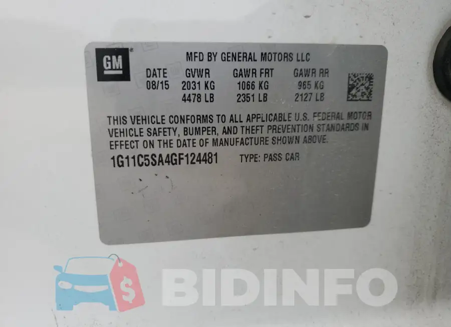 1G11C5SA4GF124481 Photo# 13