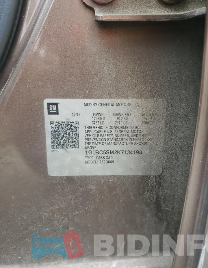 1G1BC5SM2K7134198 Photo# 12