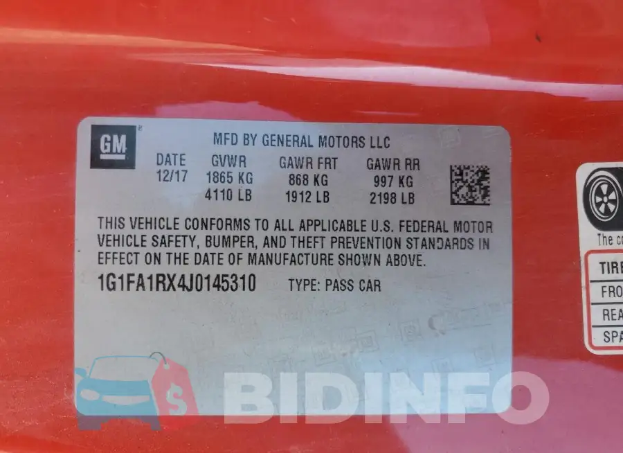 1G1FA1RX4J0145310 Photo# 13