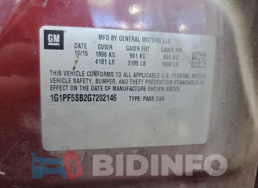 1G1PF5SB2G7202146 Photo# 12
