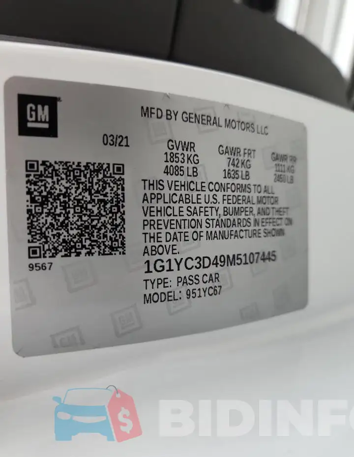1G1YC3D49M5107445 Photo# 12