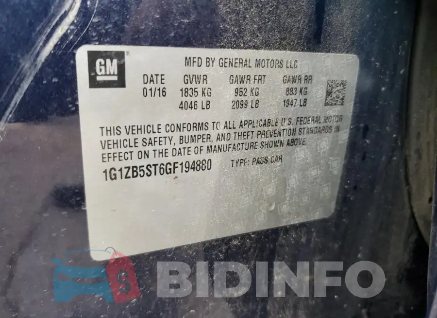 1G1ZB5ST6GF194880 Photo# 12
