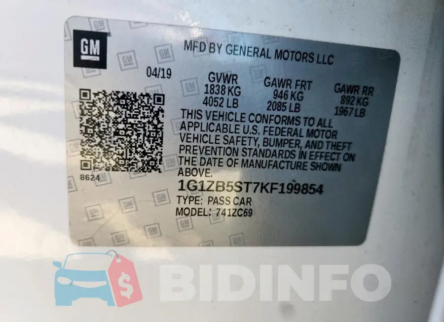 1G1ZB5ST7KF199854 Photo# 12