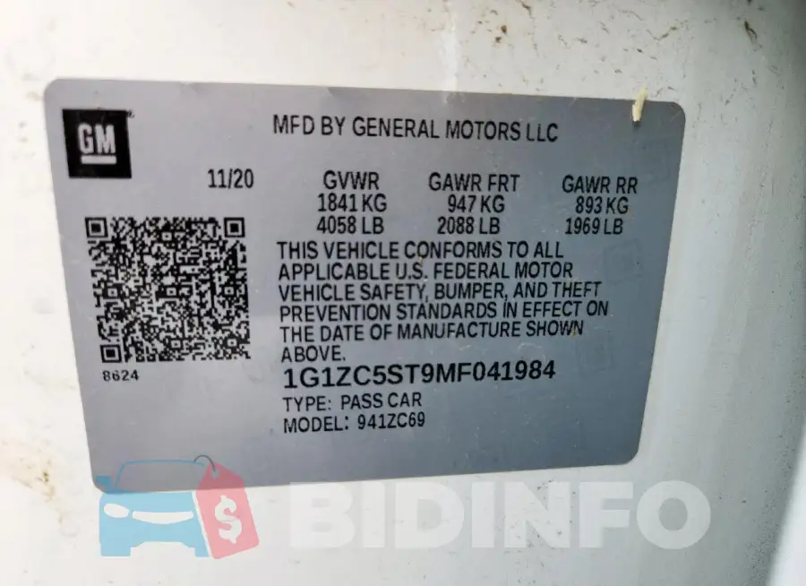 1G1ZC5ST9MF041984 Photo# 13