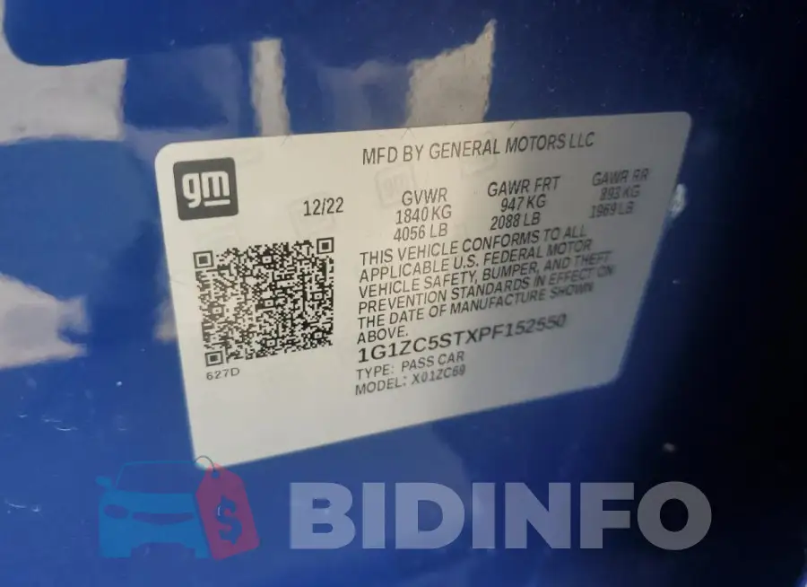 1G1ZC5STXPF152550 Photo# 12