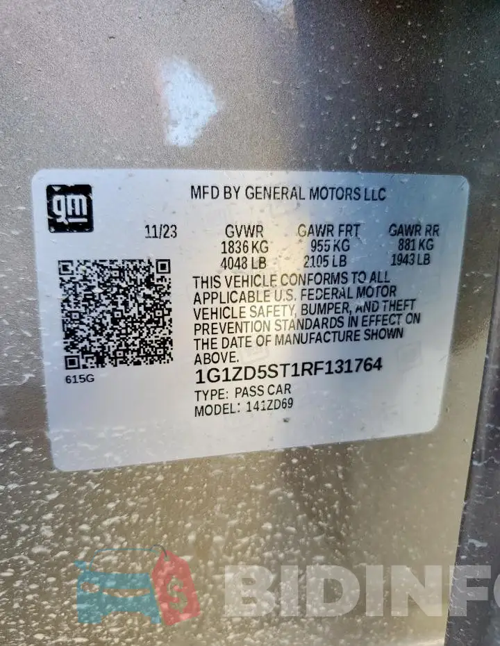 1G1ZD5ST1RF131764 Photo# 12