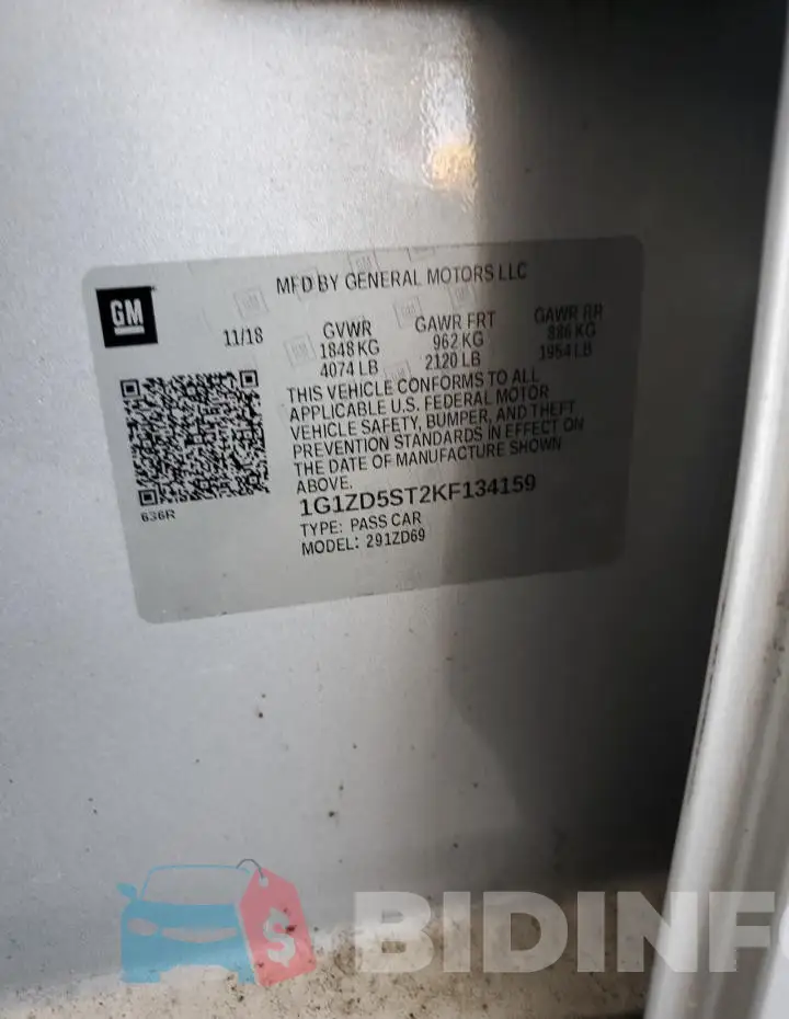 1G1ZD5ST2KF134159 Photo# 12