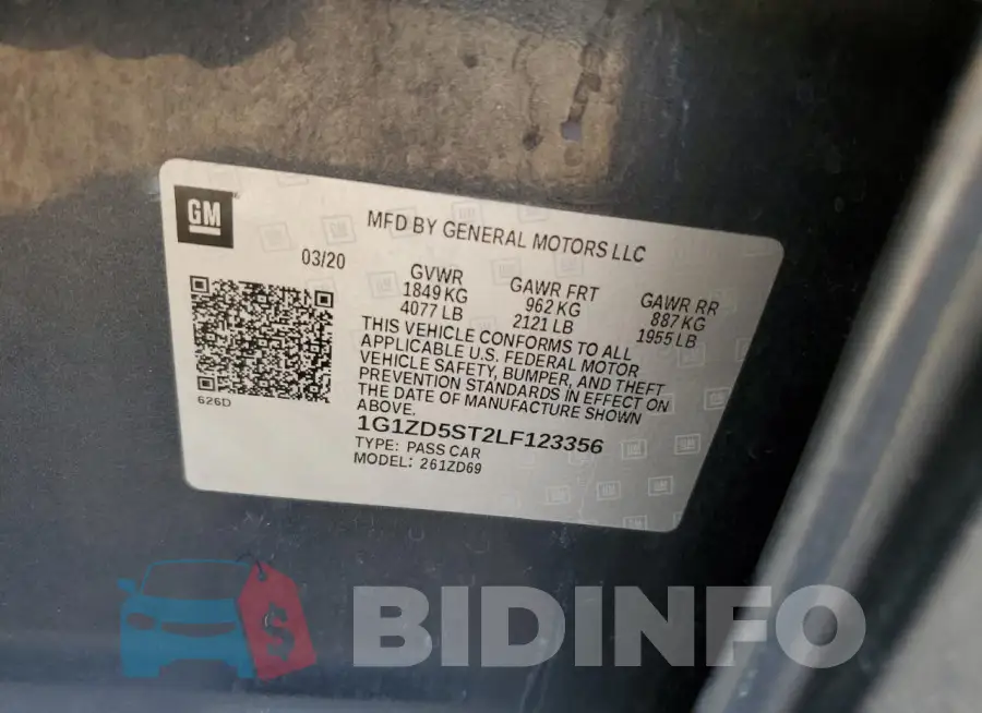 1G1ZD5ST2LF123356 Photo# 12