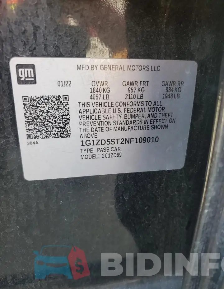 1G1ZD5ST2NF109010 Photo# 12