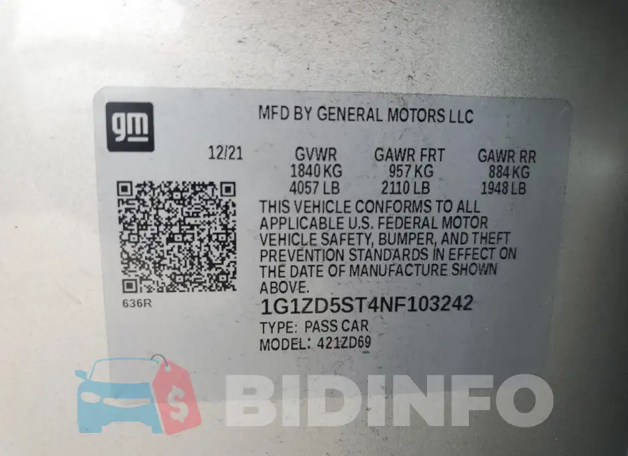 1G1ZD5ST4NF103242 Photo# 12